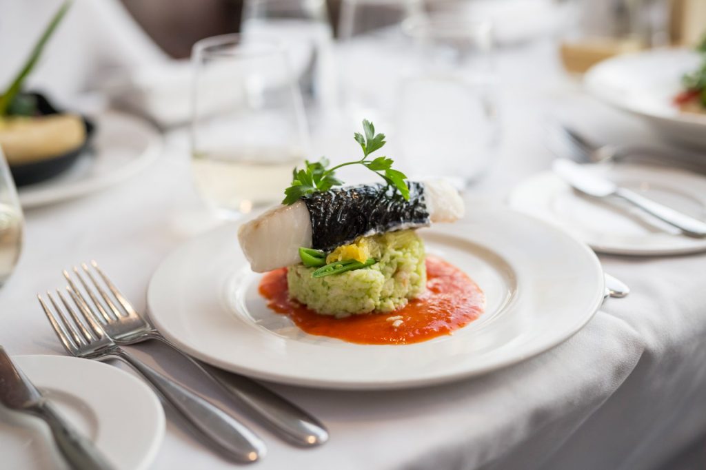 Close up of Goldleaf Service meal