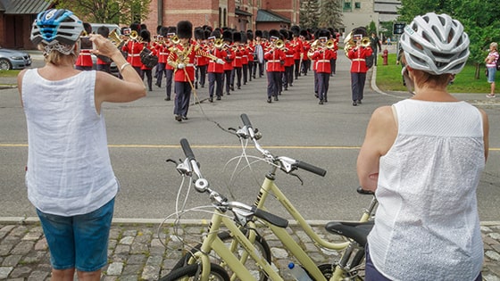 Two bike riders participate in Escape Bicycle Tours and Rentals