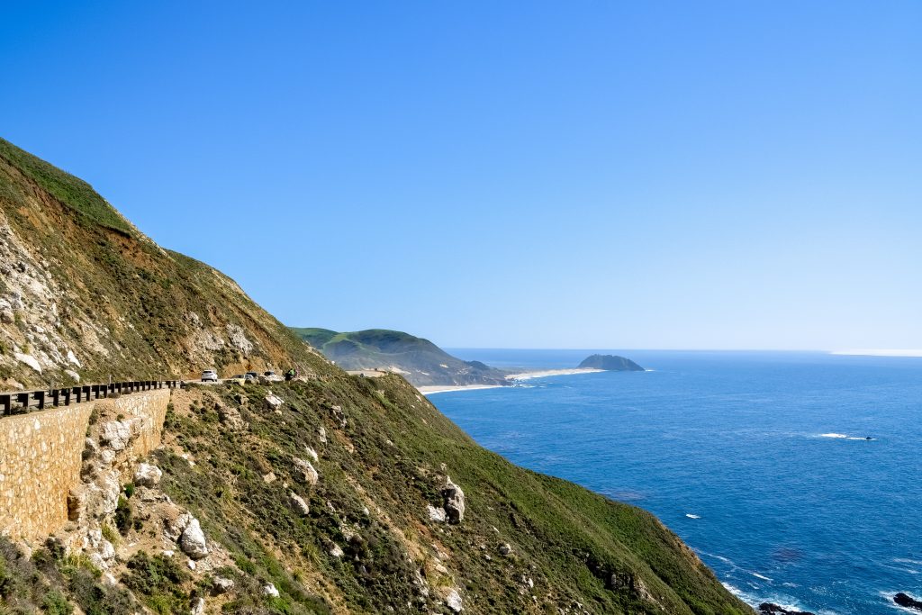 road overlooking the water