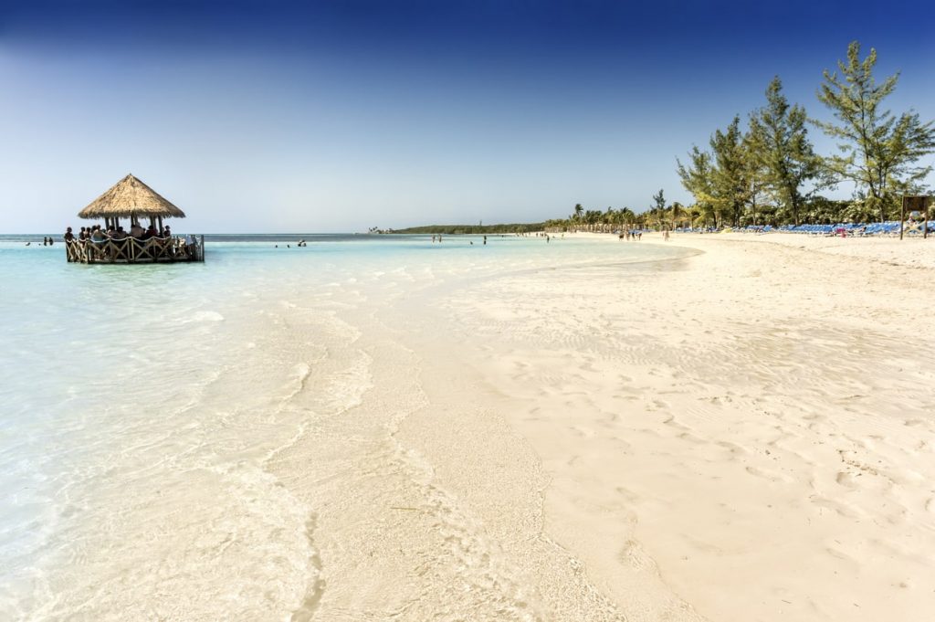 The sandy caribbean beaches of Barbuda