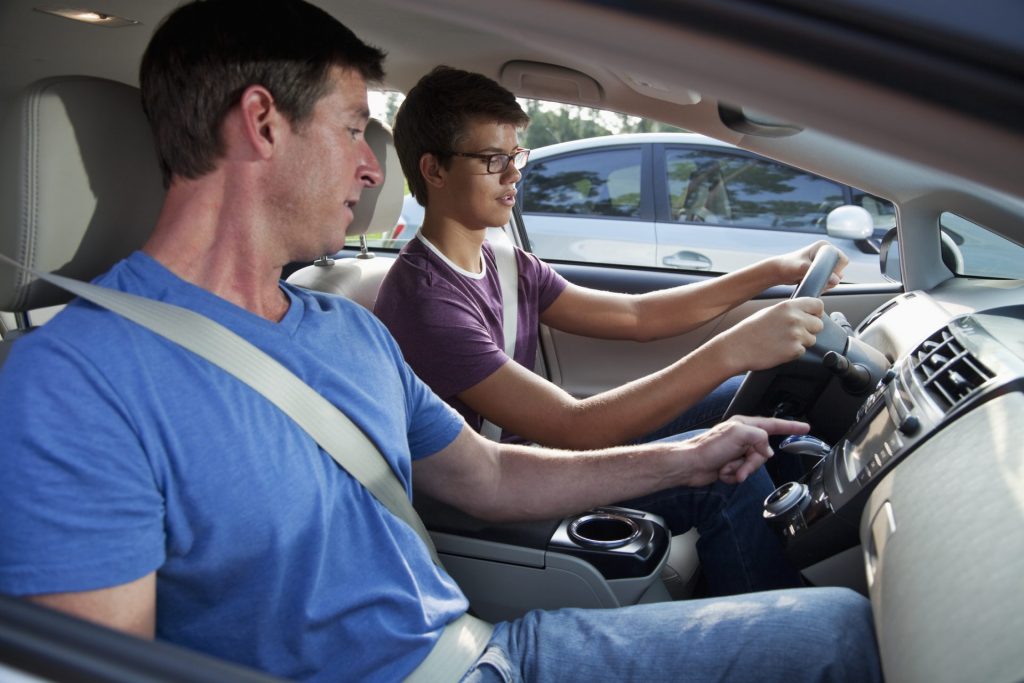 student learning how to drive