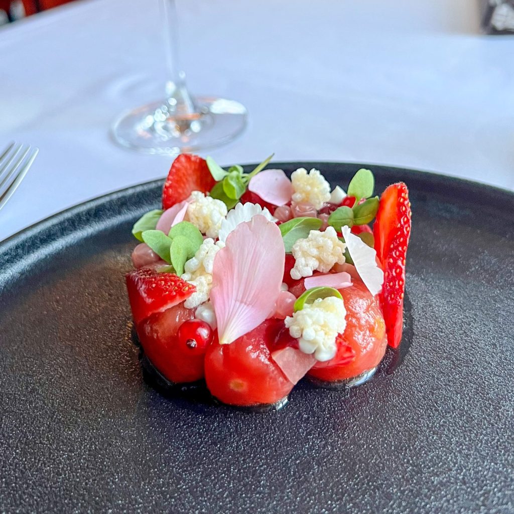 tomato salad at Beckta in Ottawa