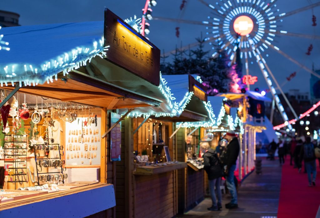 Christmas fair in Brussels, Belgium