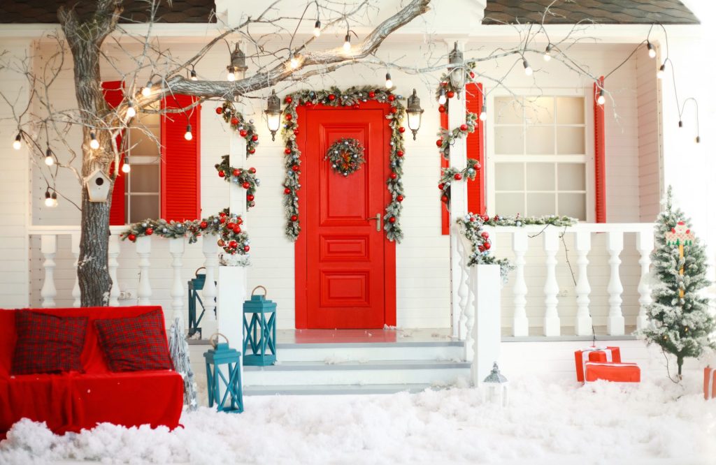 red front door