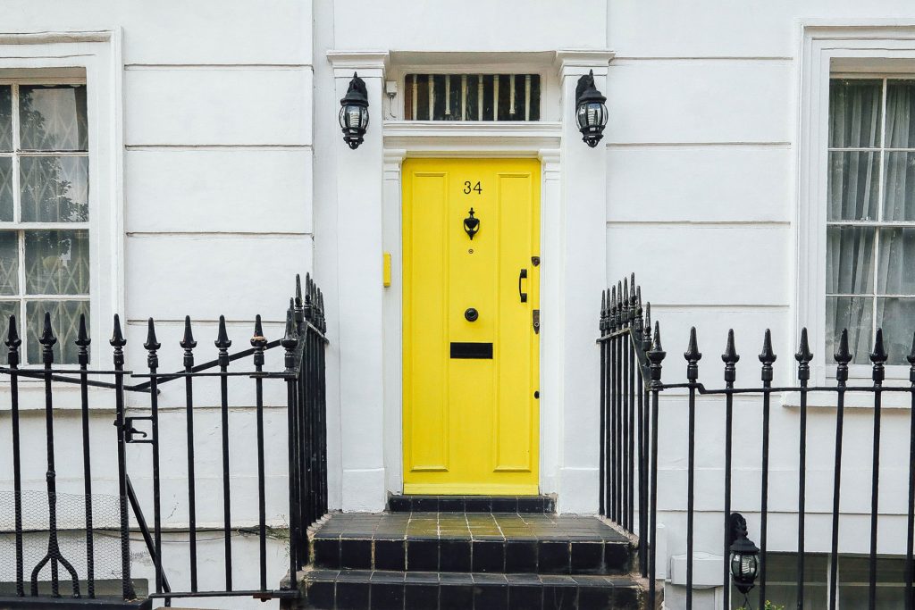 yellow front door