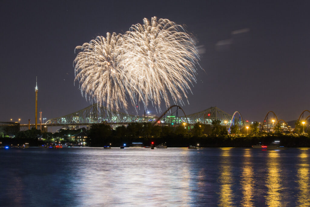 Fireworks at La Ronde, Montreal-Canada