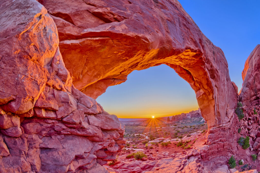 North Window Arch in the windows area of Arches National Park