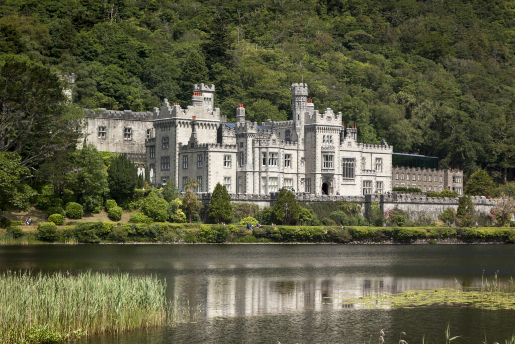 Kylemore Abbey in County Galway, Ireland.